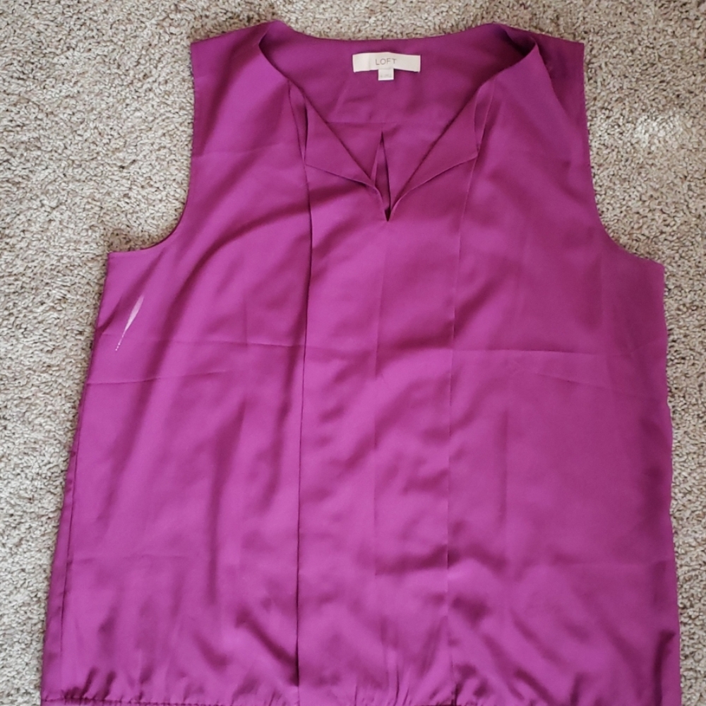 Loft Purple Chiffon Blouse